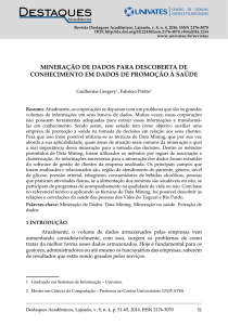 mineração de dados para descoberta de conhecimento