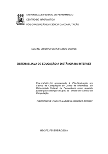 sistemas java de educação a distância na internet