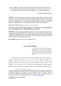 notas sobre a ideia de intercessores como um conceito na filosofia