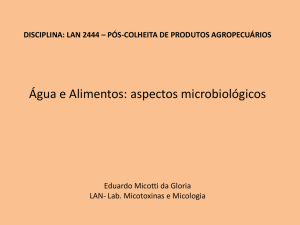 Água e Alimentos: aspectos microbiológicos Arquivo