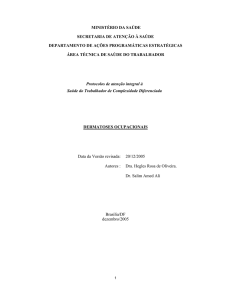 Dermatose - Superintendência Geral de Vigilância em Saúde