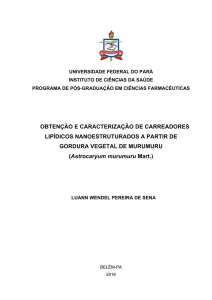 OBTENÇÃO E CARACTERIZAÇÃO DE - PPGCF