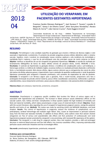 UTILIZAÇÃO DO VERAPAMIL EM PACIENTES GESTANTES