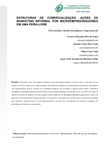 estruturas de comercialização: ações de marketing informal por