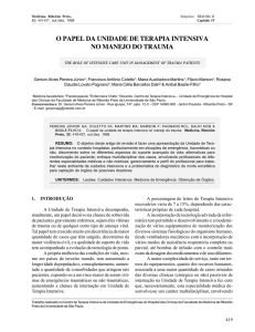 o papel da unidade de terapia intensiva no manejo do trauma