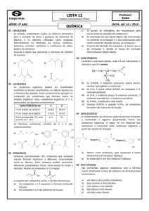 QUÍMICA LISTA 12