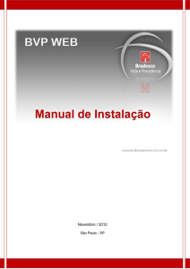 BVP Web - Manual de Instalação
