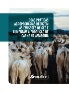 Boas Práticas Agropecuárias reduzem as Emissões de GEE