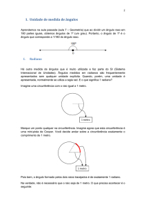 1. Unidade de medida de ângulos