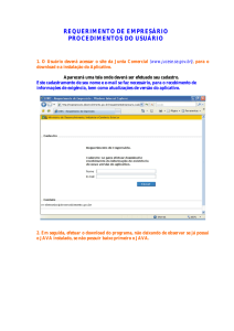 Manual do REQUERIMENTO DO EMPRESÁRIO Tamanho do
