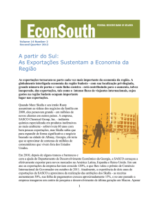 A partir do Sul: As Exportações Sustentam a Economia da Região