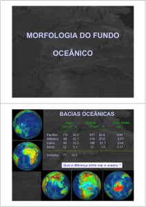 morfologia do fundo oceânico - Oceanografia