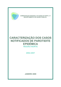 Caracterização dos casos notificados de parotidite