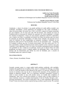 SEXUALIDADE EM HOMENS COM CÂNCER DE PRÓSTATA