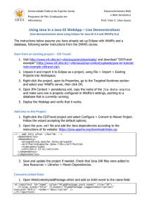 Using Jena in a Java EE WebApp – Live Demonstrations