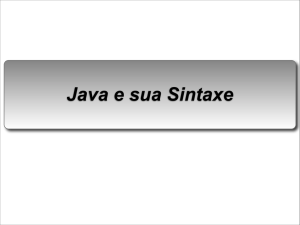 Java e sua Sintaxe