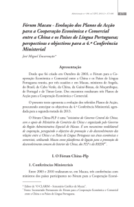 Fórum Macau - Evolução dos Planos de Acção para a Cooperação