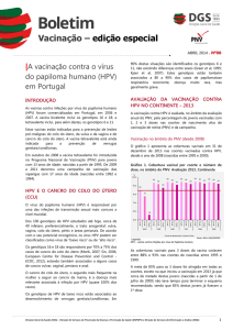 Boletim Vacinação nº 8, edição especial, abril 2014