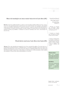 Risco de inundação em áreas rurais: bacia do rio Luís Alves (SC