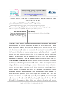 IV Congresso de Pesquisa e Extensão da FSG CÂNCER
