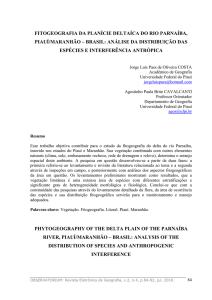 Fitogeografia da Planície Deltaíca do Rio Parnaíba