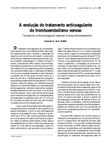 A evolução do tratamento anticoagulante do tromboembolismo