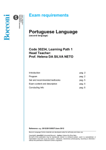 Portuguese Language - Bocconi University