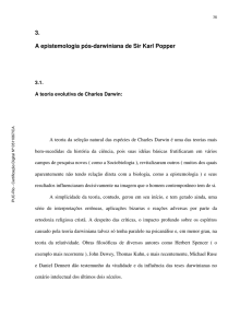 3. A epistemologia pós-darwiniana de Sir Karl Popper