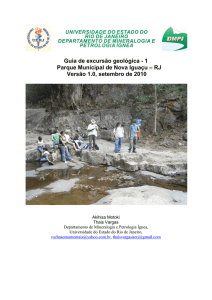 Guia de excursão geológica - 1 Parque Municipal de Nova Iguaçu