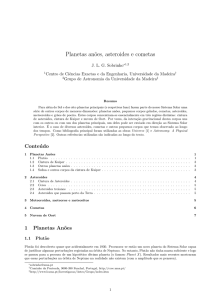 Planetas an˜oes, asteroides e cometas