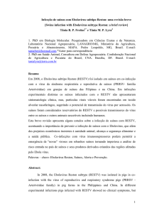 1 Infecção de suínos com Ebolavírus subtipo Reston: uma revisão