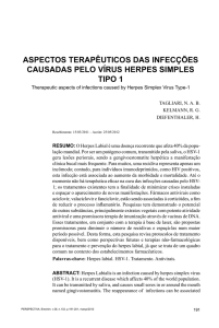 aspectos terapêuticos das infecções causadas pelo vírus herpes