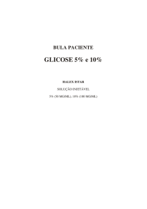 GLICOSE 5% e 10%