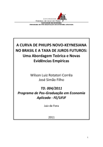 A CURVA DE PHILIPS NOVO-KEYNESIANA NO BRASIL E A TAXA