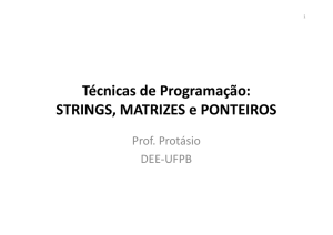 Matrizes e Ponteiros