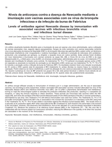 Níveis de anticorpos contra a doença de Newcastle mediante
