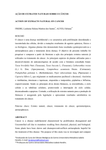 AÇÃO DE EXTRATOS NATURAIS SOBRE O CÂNCER ACTION OF