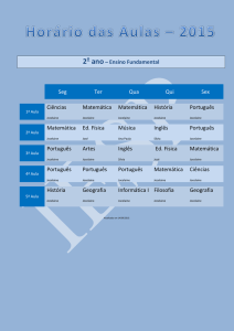 ano– Ensino Fundamental Seg Ter Qua Qui Sex Ciências