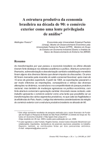 A estrutura produtiva da economia brasileira na década de 90: o