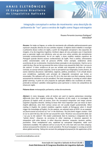 1 Integração conceptual e verbos de movimento: uma descrição da