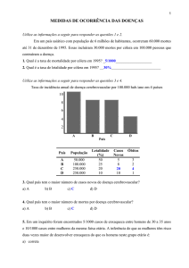 medidas de ocorrência das doenças