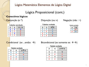 Lógica Matemática Elementos de Lógica Digital - UFMT