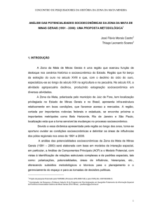 Análise das potencialidades socioeconômicas da Zona de Mata de