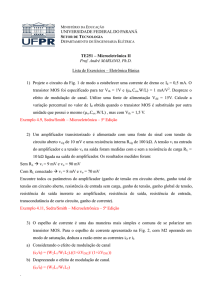 UNIVERSIDADE FEDERAL DO PARANÁ TE251 – Microeletrônica II