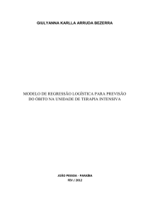 Modelo de Regressão Logística para Previsão do Óbito