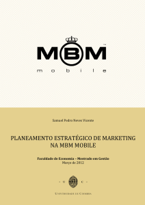 PLANEAMENTO ESTRATÉGICO DE MARKETING NA MBM MOBILE