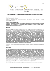 adesão ao tratamento antirretroviral de pessoas com hiv