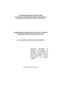 Habilidade competitiva de espécies daninhas - PPGAgro