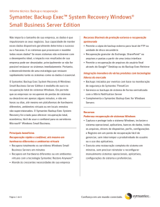 Symantec Backup Exec™ System Recovery Windows® Small