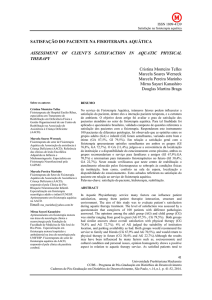 Satisfação do paciente na fisioterapia aquática